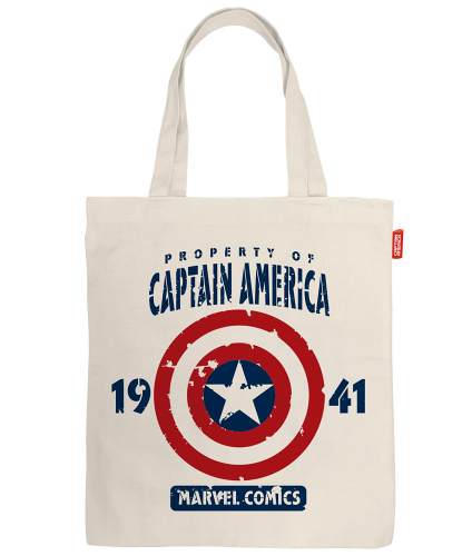 Bolso de loneta de 37x41 cm CAPTAIN AMÉRICA