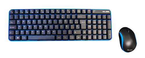 Pack de teclado + ratón inalámbrico negro/azul ELBE PTR-101