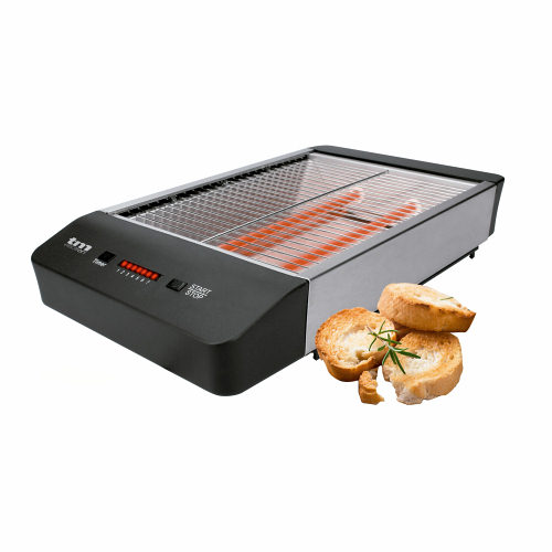 Tostador horizontal negro TM ELECTRON