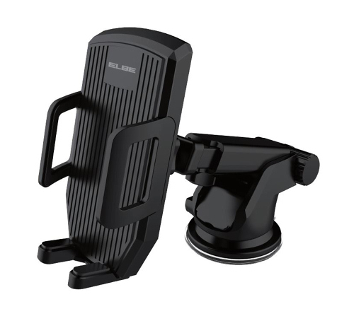 Soporte móvil coche con ventosa negro ELBE ACC-102