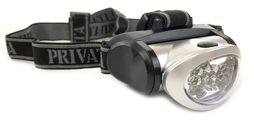 Linterna frontal Privata plata