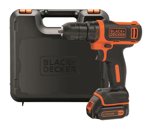 Taladro Atornillador 10,8V 1,5Ah Litio cargador y maletín BLACK+DECKER