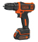 Taladro Atornillador 10,8V 1,5Ah Litio cargador y maletín BLACK+DECKER